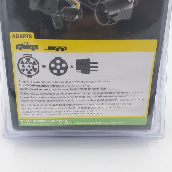 CURT 55664 Dual-Output 6 & 4 Way Connector USCAR - Picture 4 of 7